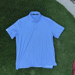 RLX Ralph Lauren Men's Blue Paisley Print Golf Polo Shirt Size L